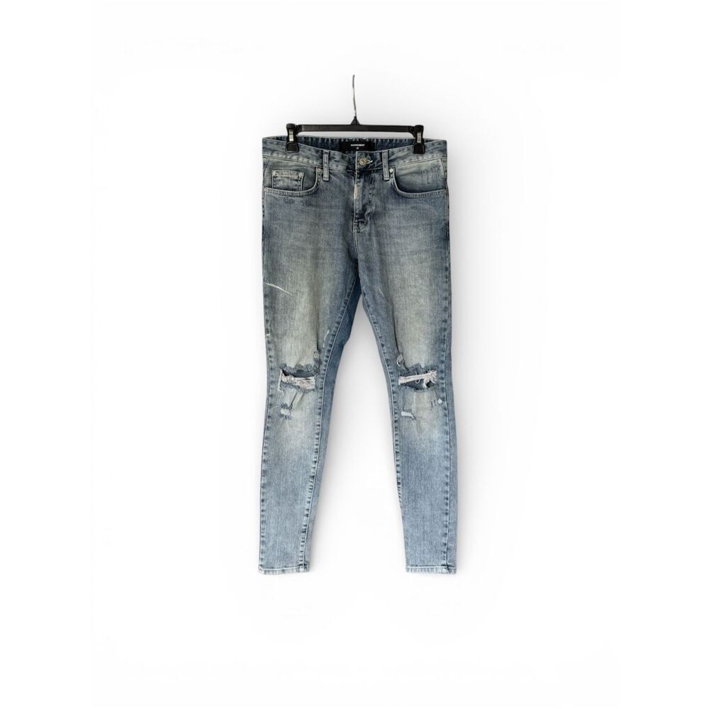 Represent Destroyer Denim men’s Distressed Jeans size 30 Light Wash